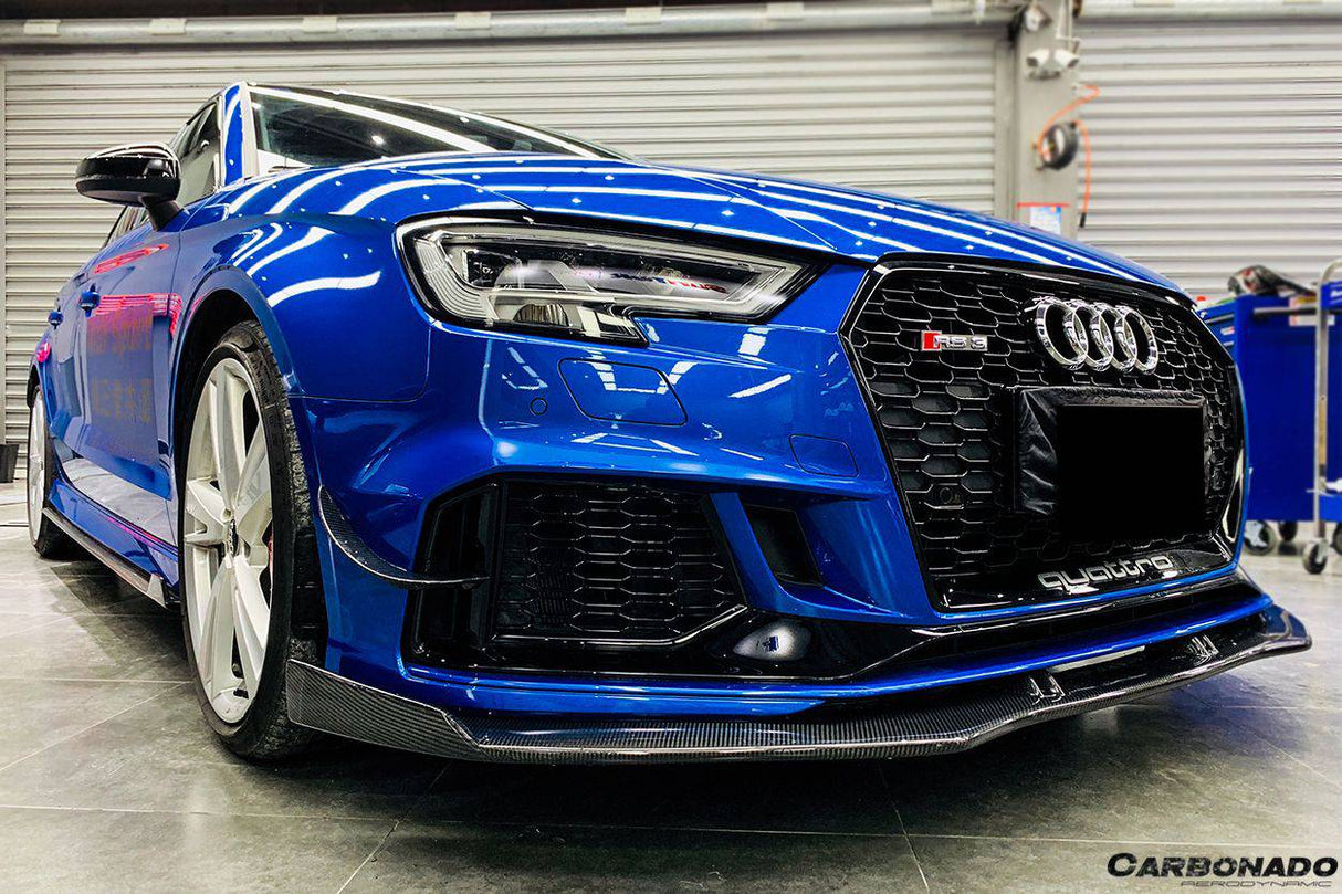 2018-2020 Audi RS3 8V.2 Sedan and Sportback BKSS Style Carbon Fiber Front Lip