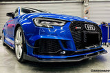 2018-2020 Audi RS3 8V.2 Sedan and Sportback BKSS Style Carbon Fiber Front Lip