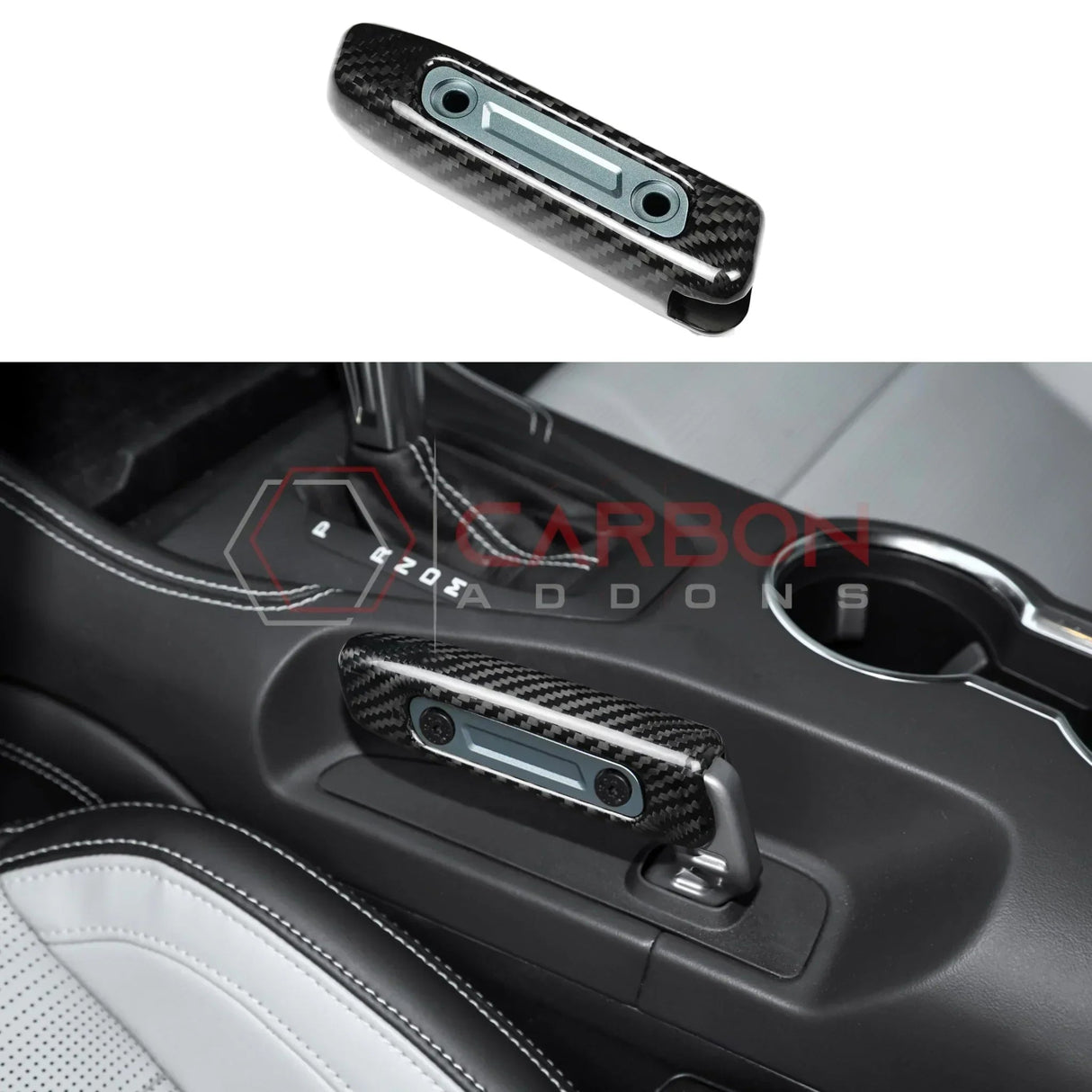 Direct Replacement Carbon Fiber Handbrake Handle for 2024+ Ford Mustang