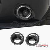 2015-2023 Dodge Challenger Fog Light Trim Real Carbon Fiber Covers