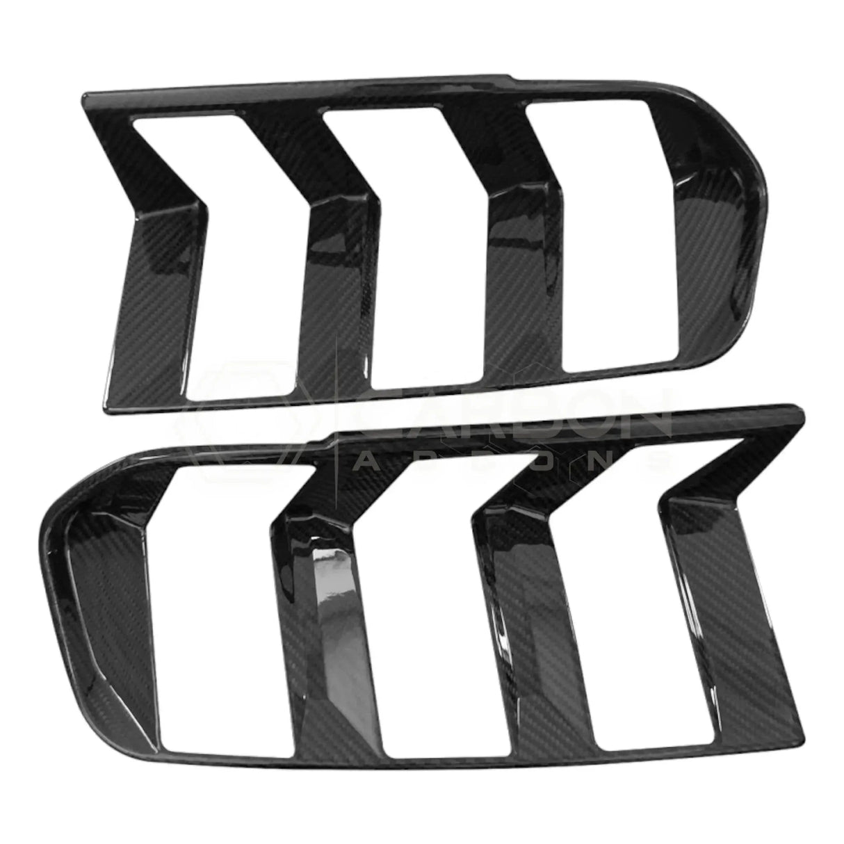Real Carbon Fiber Taillight Trim Covers for 2024+ Ford Mustang