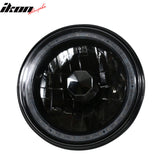 Universal 7In Round Chrome Half White Half Black RGB Halo Headlights
