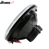 Universal 7" H6024 6014gen White Ring H4 Bulb Angel Eye Headlight