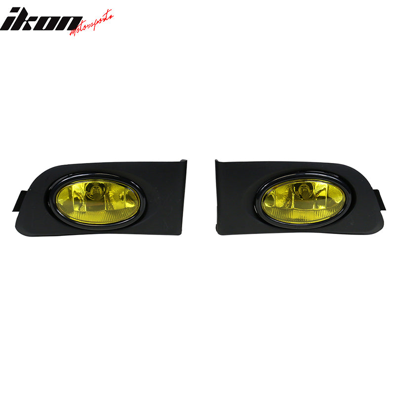 2001-2003Â Honda Civic Yellow Lens 2PCS Front Bumper Fog Lights Lamps