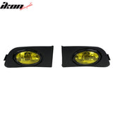 2001-2003Â Honda Civic Yellow Lens 2PCS Front Bumper Fog Lights Lamps