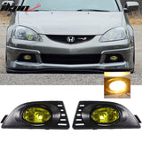 2005-2007Â Acura RSX Yellow Lens 2PCS Front Bumper Fog Lights Lamp