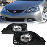 2005-2007Â Acura RSX Clear Lens 2PCS Front Bumper Fog Lights Lamp