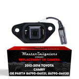 Toyota Camry (2012-2014) OEM Replacement Backup Camera OE Part # 86790-06030, 86790-06031