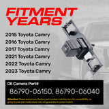 Toyota Camry (2015-2017, 2021-2023) OEM Replacement Backup Camera OE Part # 86790-06040, 86790-06150