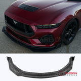 2024+ Mustang S650 GT Ecoboost Real Carbon Fiber Front Bumper Lip Splitter Extension | 1pc