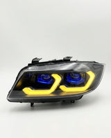 BMW 3 Series E90 LED Headlight Assembly with Dual-Color DRL 2005 - 2012