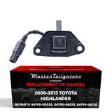 Toyota Highlander + Hybrid (2008-2013) OEM Replacement Backup Camera OE Part # 8679048130, 8679048070, 867900E020