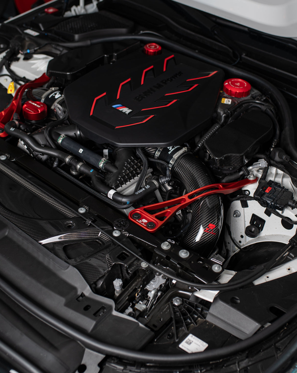 RENNELEMENT G90/G99 M5 3.5” Dry Carbon Fiber Front Mount Intake System