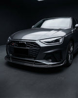 2020–2021 Audi A4 S-Line / S4 B9 Type 8W Sedan Front Bumper Lip Splitter Chin Spoiler – Carbon Fiber