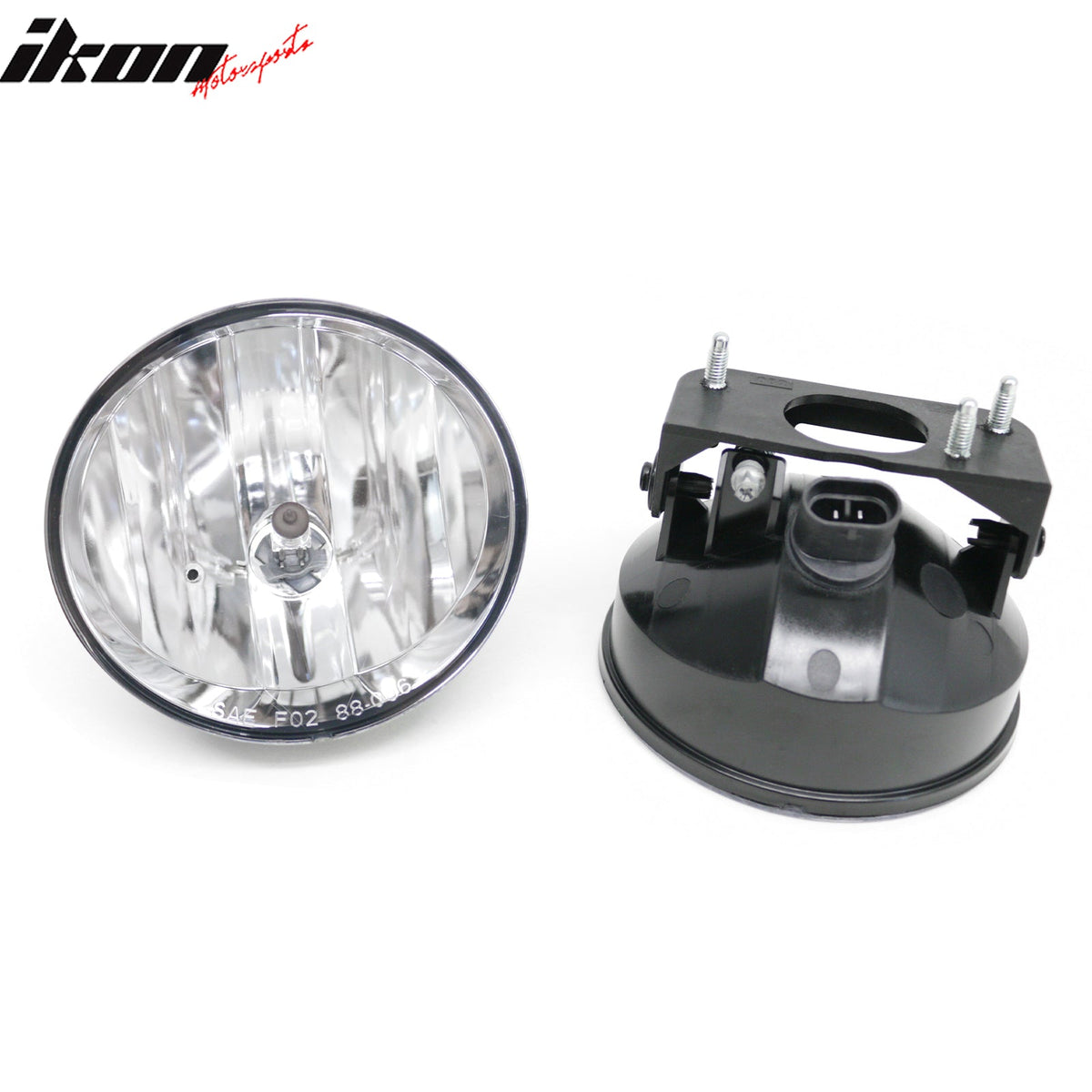 2002-2009 GMC Envoy 2PCS Right Left RH LH Front Bumper Driving Fog Lights Lamps Assembly Replacement Black Housing Clear Lens