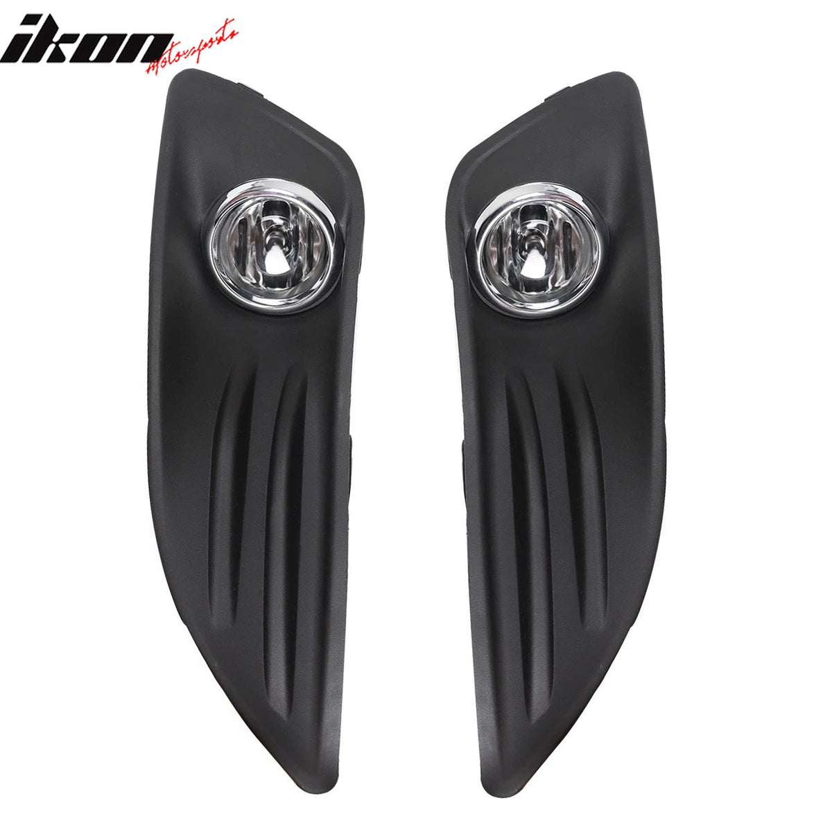 2014-2018 Ford Fiesta 2PCS Right Left RH LH Front Bumper Driving Fog Lights Lamps Assembly Replacement W/Wiring & Cover Black Housing Clear Lens