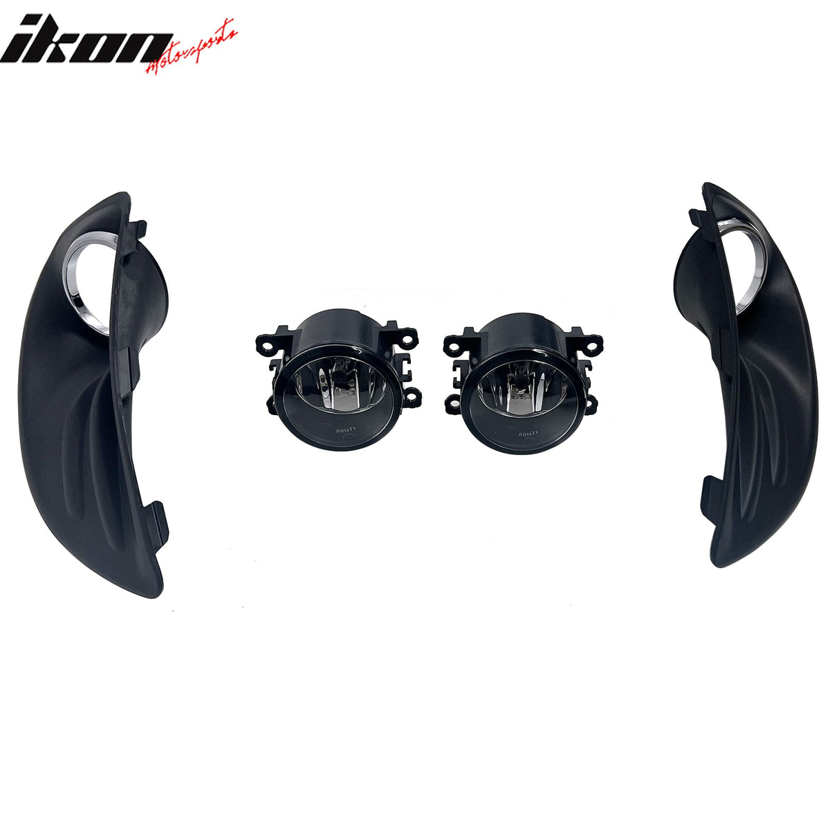 2014-2018 Ford Fiesta 2PCS Right Left RH LH Front Bumper Driving Fog Lights Lamps Assembly Replacement W/Wiring & Cover Black Housing Clear Lens