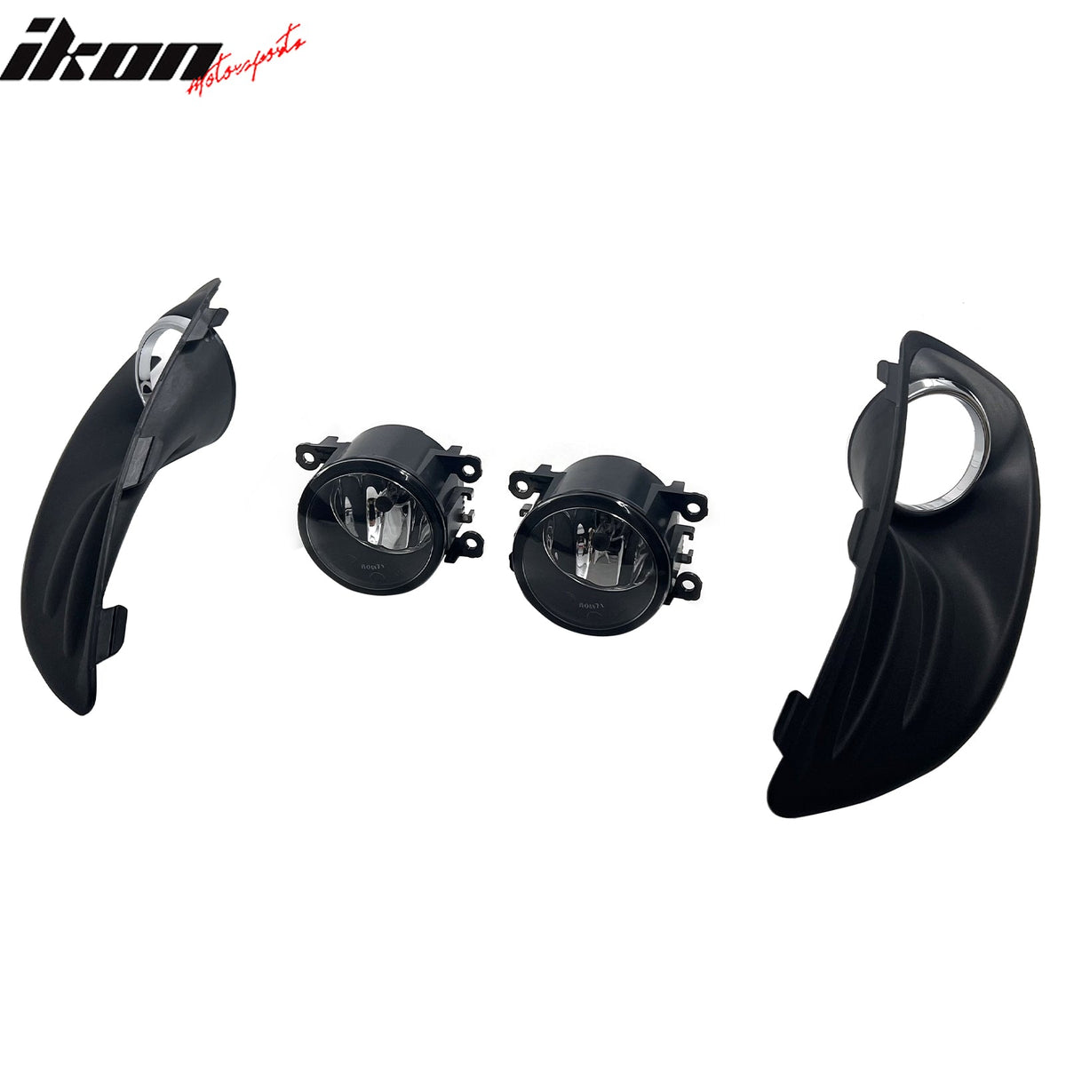 2014-2018 Ford Fiesta 2PCS Right Left RH LH Front Bumper Driving Fog Lights Lamps Assembly Replacement W/Wiring & Cover Black Housing Clear Lens