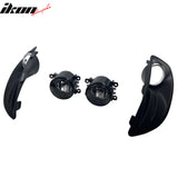 2014-2018 Ford Fiesta 2PCS Right Left RH LH Front Bumper Driving Fog Lights Lamps Assembly Replacement W/Wiring & Cover Black Housing Clear Lens