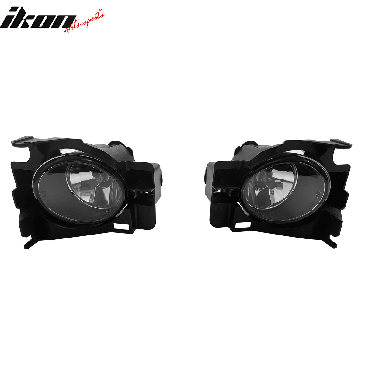 2008-2013 Nissan Altima Coupe Right Left RH LH Front Bumper Driving Fog Lights Lamps Assembly Replacement W/Wiring Harness Black Housing Clear Lens