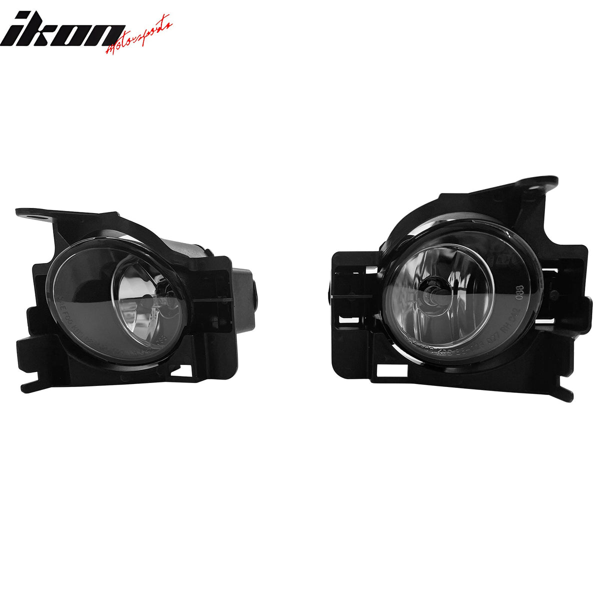 2008-2013 Nissan Altima Coupe Right Left RH LH Front Bumper Driving Fog Lights Lamps Assembly Replacement W/Wiring Harness Black Housing Clear Lens