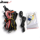 2008-2013 Nissan Altima Coupe Right Left RH LH Front Bumper Driving Fog Lights Lamps Assembly Replacement W/Wiring Harness Black Housing Smoke Lens