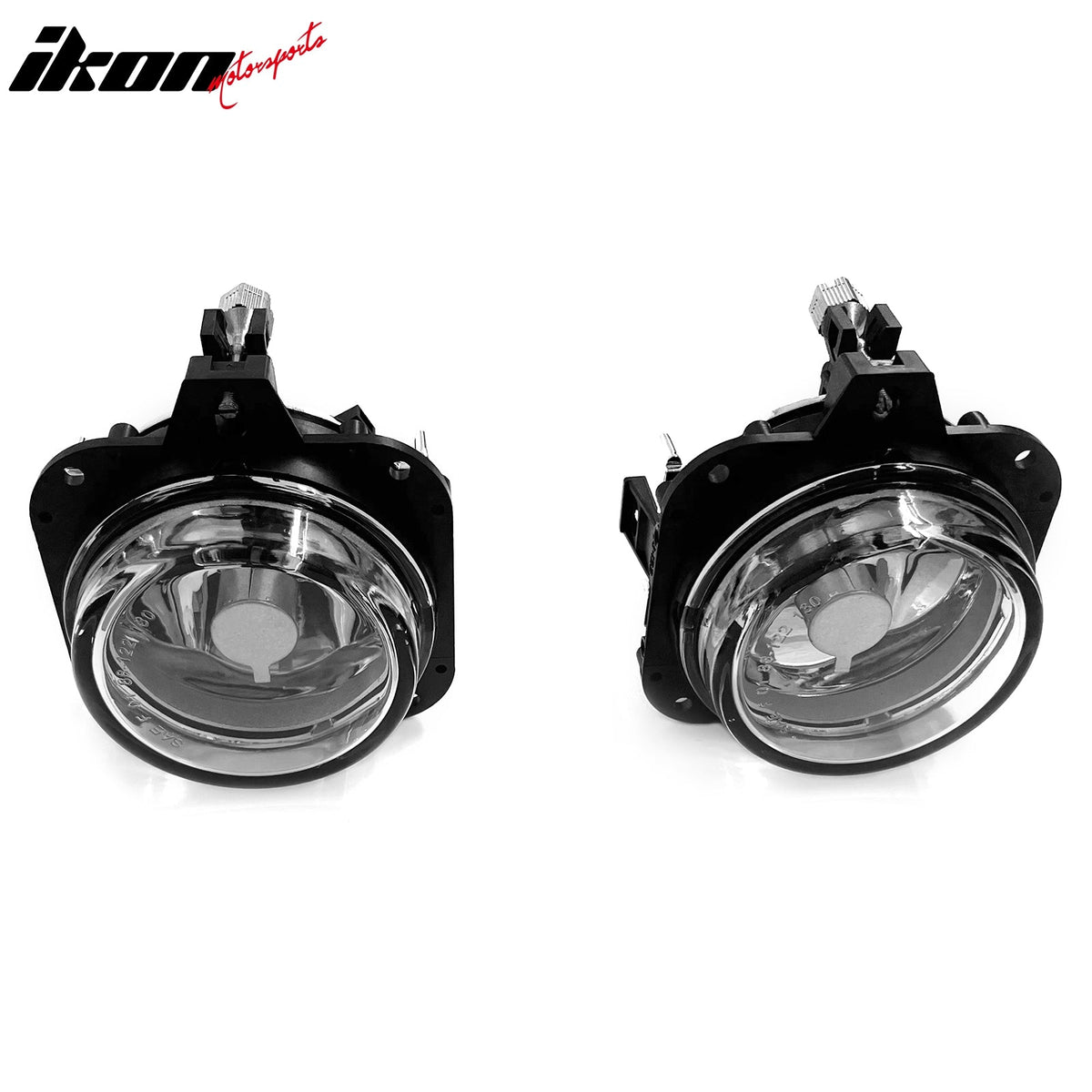 2002-2005 Mitsubishi Eclipse & 2004-2008 Galant Front Bumper Driving Fog Lights Lamps Assembly Replacement W/Wiring Harness Black Housing Clear Lens