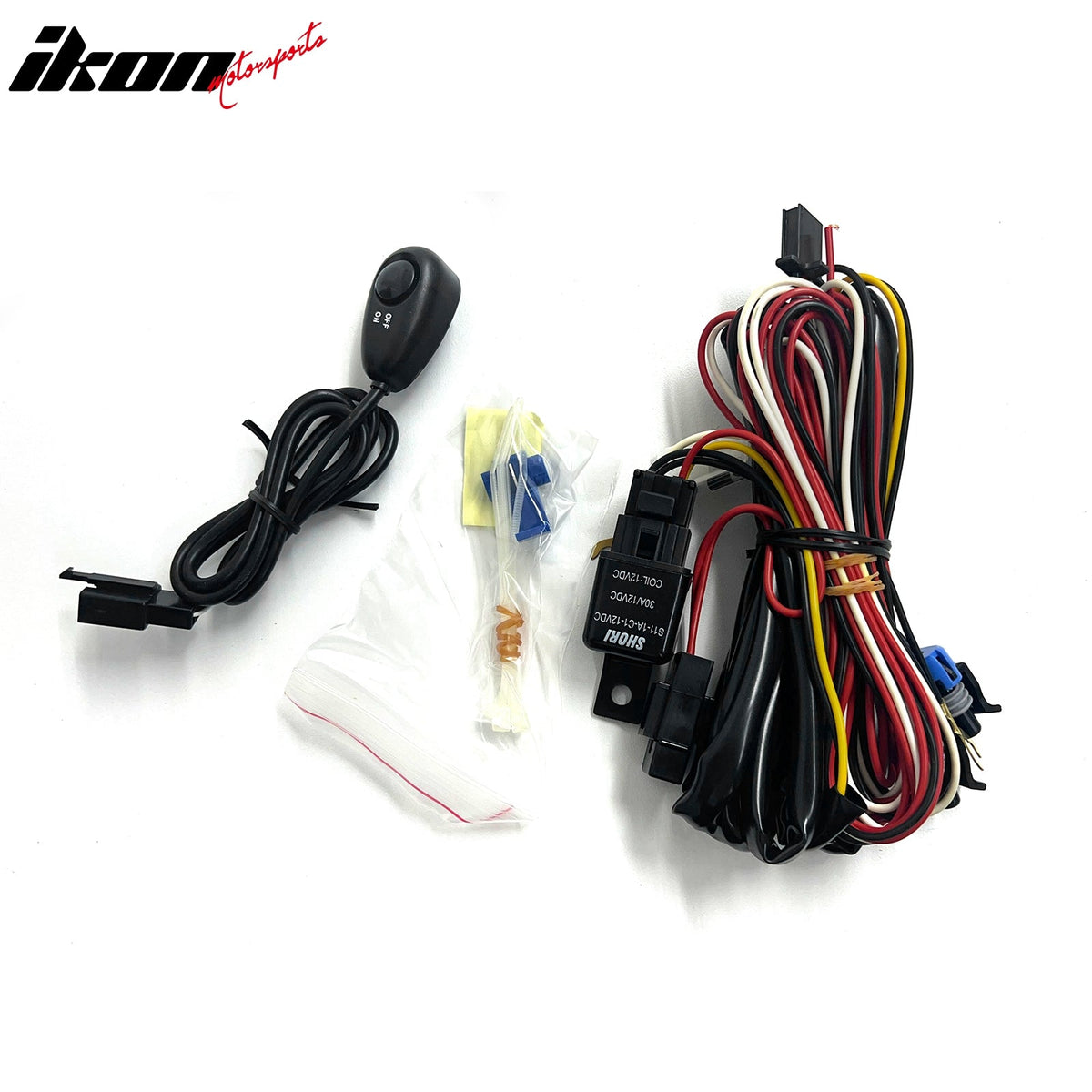 2002-2005 Mitsubishi Eclipse & 2004-2008 Galant Front Bumper Driving Fog Lights Lamps Assembly Replacement W/Wiring Harness Black Housing Clear Lens