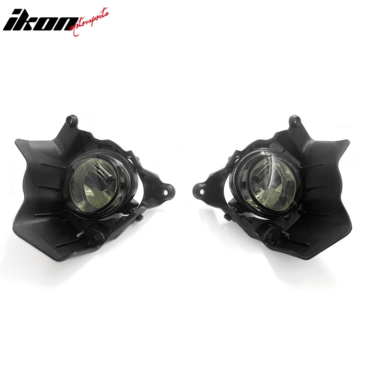 2011-2014 Mazda 2 2PCS Right Left RH LH Front Bumper Driving Fog Lights Lamps Assembly Replacement W/Wiring Harness Black Housing Smoke Lens
