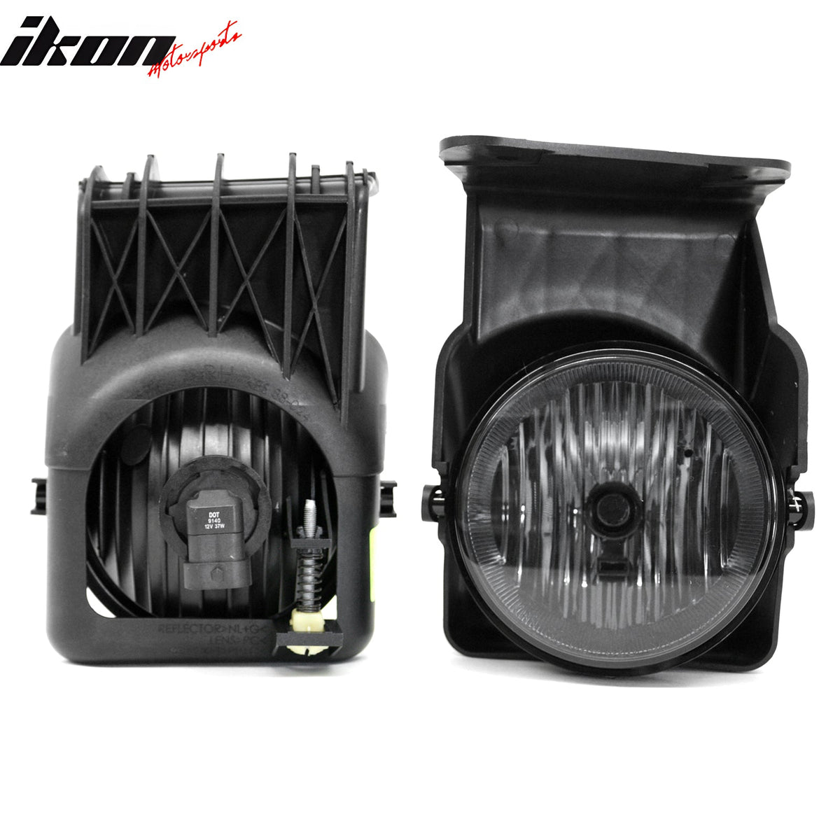 2003-2006 GMC Sierra & 2007 Sierra Classic 2PCS Right Left RH LH Front Bumper Driving Fog Lights Lamps Assembly Replacement Black Housing Smoke Lens