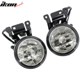 2000-2004 Mitsubishi Montero Sport 2PCS Right Left RH LH Front Bumper Driving Fog Lights Lamps Assembly Replacement Black Housing Smoke Lens