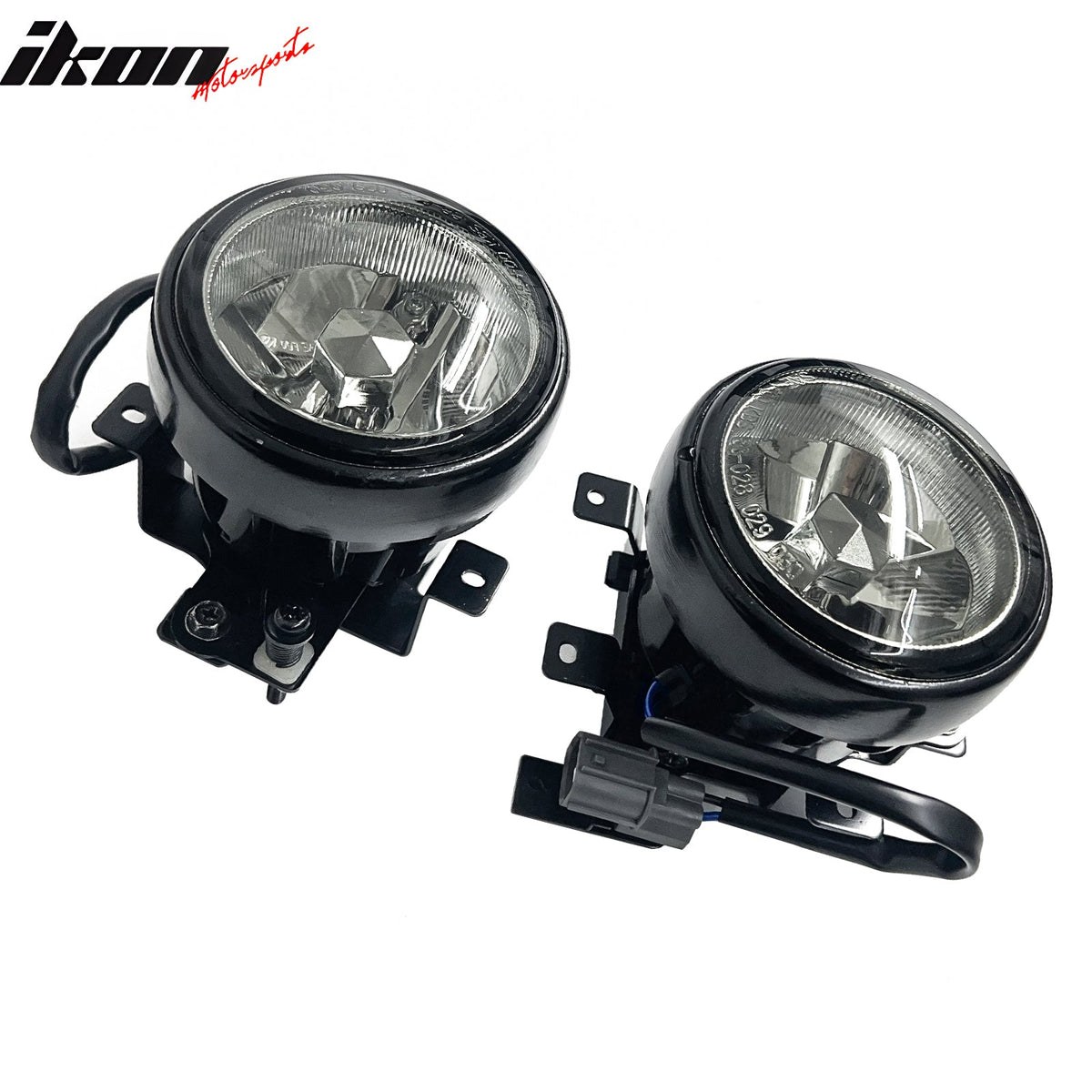 2003-2008 Honda Element 2PCS Right Left RH LH Front Bumper Driving Fog Lights Lamps Assembly Replacement W/Wiring Harness Black Housing Smoke Lens
