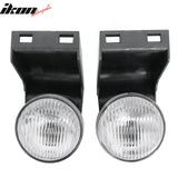 1994-2001 Dodge Ram 1500 & 1994-2002 Ram 2500 3500 2PCS Right Left Front Bumper Driving Fog Lights Lamps Assembly Replacement Black Housing Clear Lens