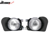 2002-2003 Mitsubishi Galant 2PCS Right Left RH LH Front Bumper Driving Fog Lights Lamps Assembly Replacement Black Housing Clear Lens