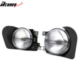2002-2003 Mitsubishi Galant 2PCS Right Left RH LH Front Bumper Driving Fog Lights Lamps Assembly Replacement Black Housing Clear Lens