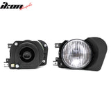 2002-2003 Mitsubishi Galant 2PCS Right Left RH LH Front Bumper Driving Fog Lights Lamps Assembly Replacement Black Housing Clear Lens
