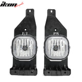 2005 Ford Excursion & 2005-2007 F-250/F-350/F-450/F-550 Super Duty RH LH Front Bumper Fog Lights Lamps Assembly Replacement Black Housing Clear Lens
