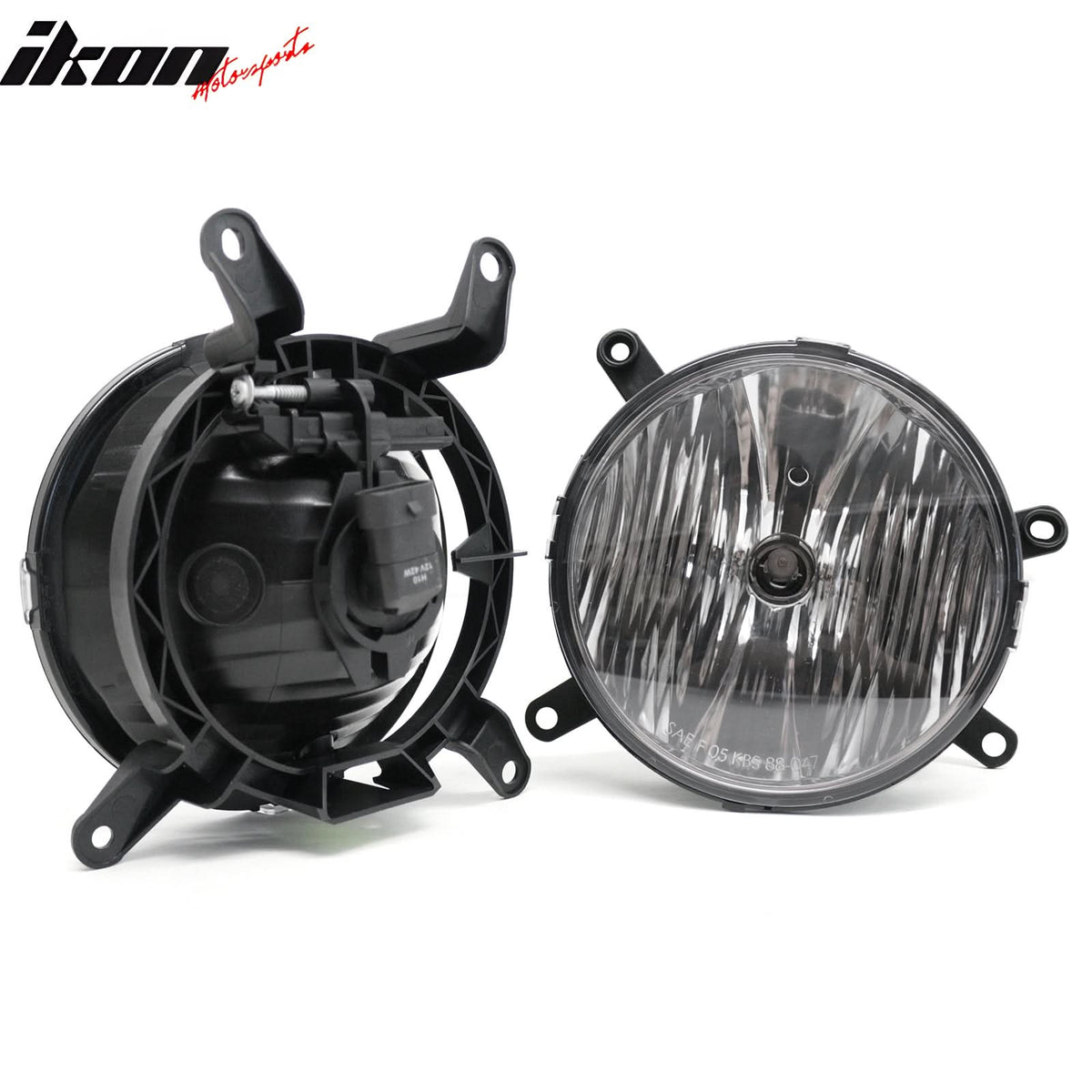 2005-2009 Ford Mustang GT 2PCS Right Left RH LH Front Bumper Driving Fog Lights Lamps Assembly Replacement Black Housing Clear Lens
