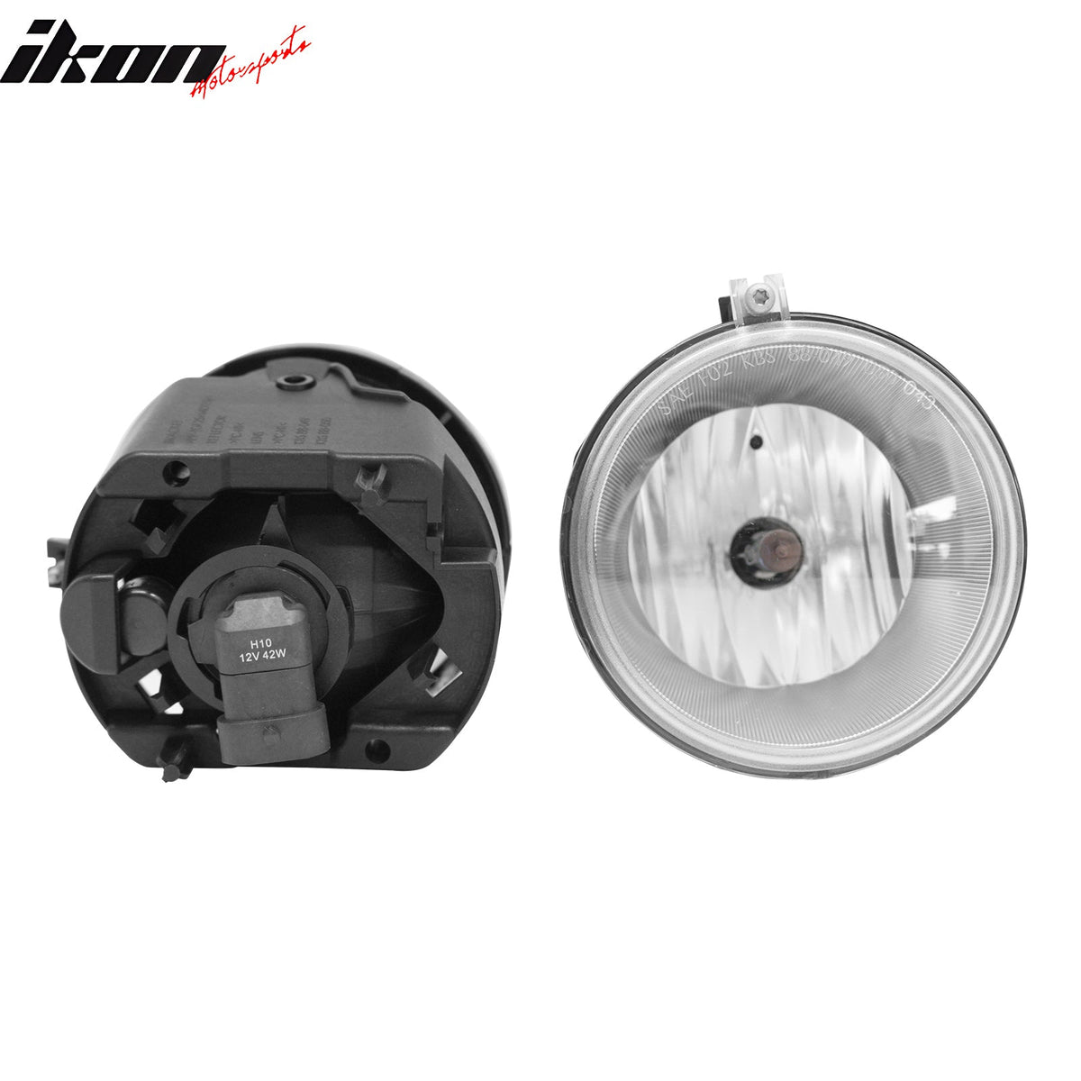 2005-2010 Chrysler 300 2PCS Right Left RH LH Front Bumper Driving Fog Lights Lamps Assembly Replacement W/Black Housing Clear Lens H10 Bulb Type
