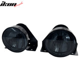 1992-1998 Pontiac Grand Am 2PCS Right Left RH LH Front Bumper Driving Fog Lights Lamps Assembly Replacement W/Wiring Harness Black Housing Smoke Lens