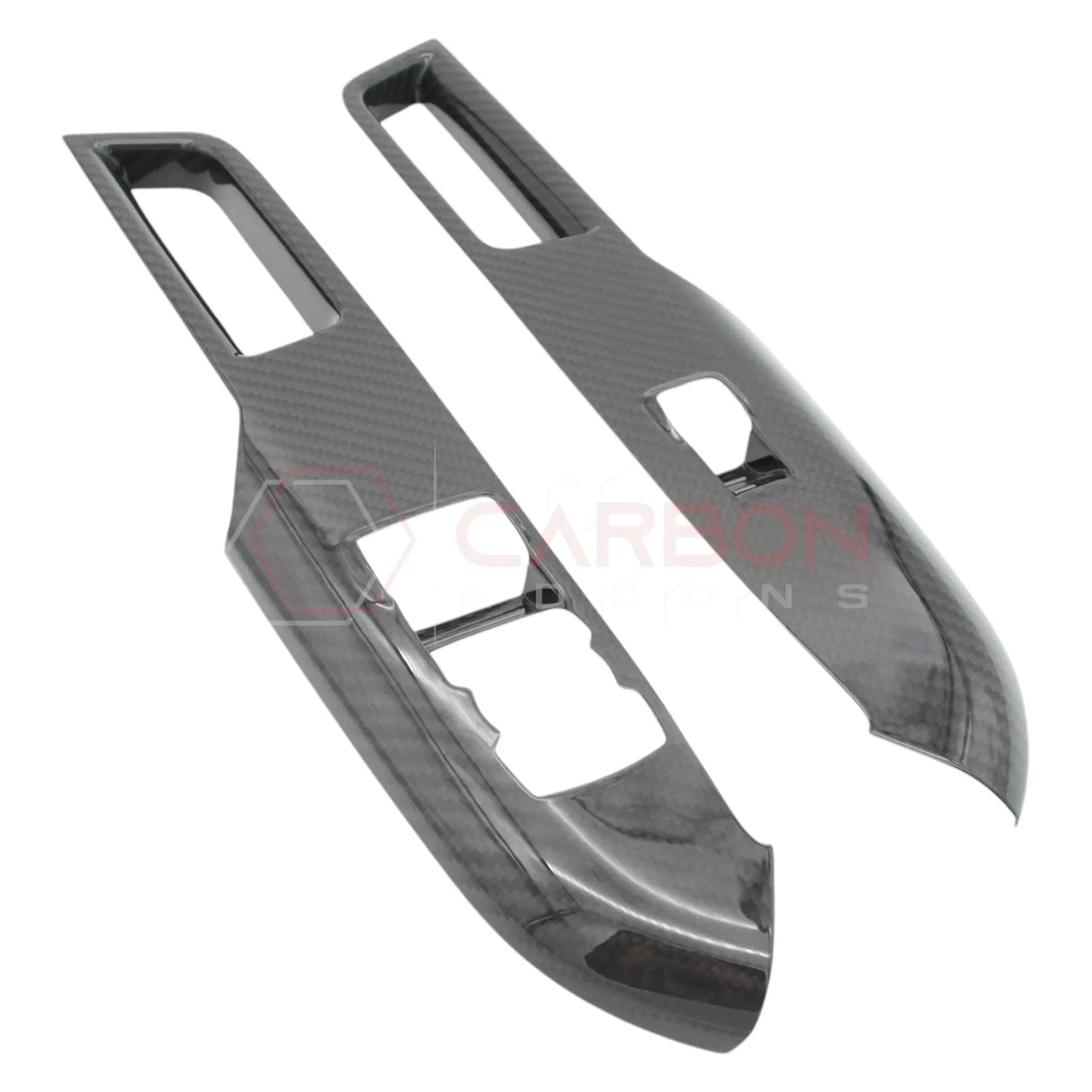 Real Carbon Fiber Window Switch Control Trim Covers V2 for 2024+ Ford Mustang
