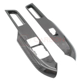 Real Carbon Fiber Window Switch Control Trim Covers V2 for 2024+ Ford Mustang