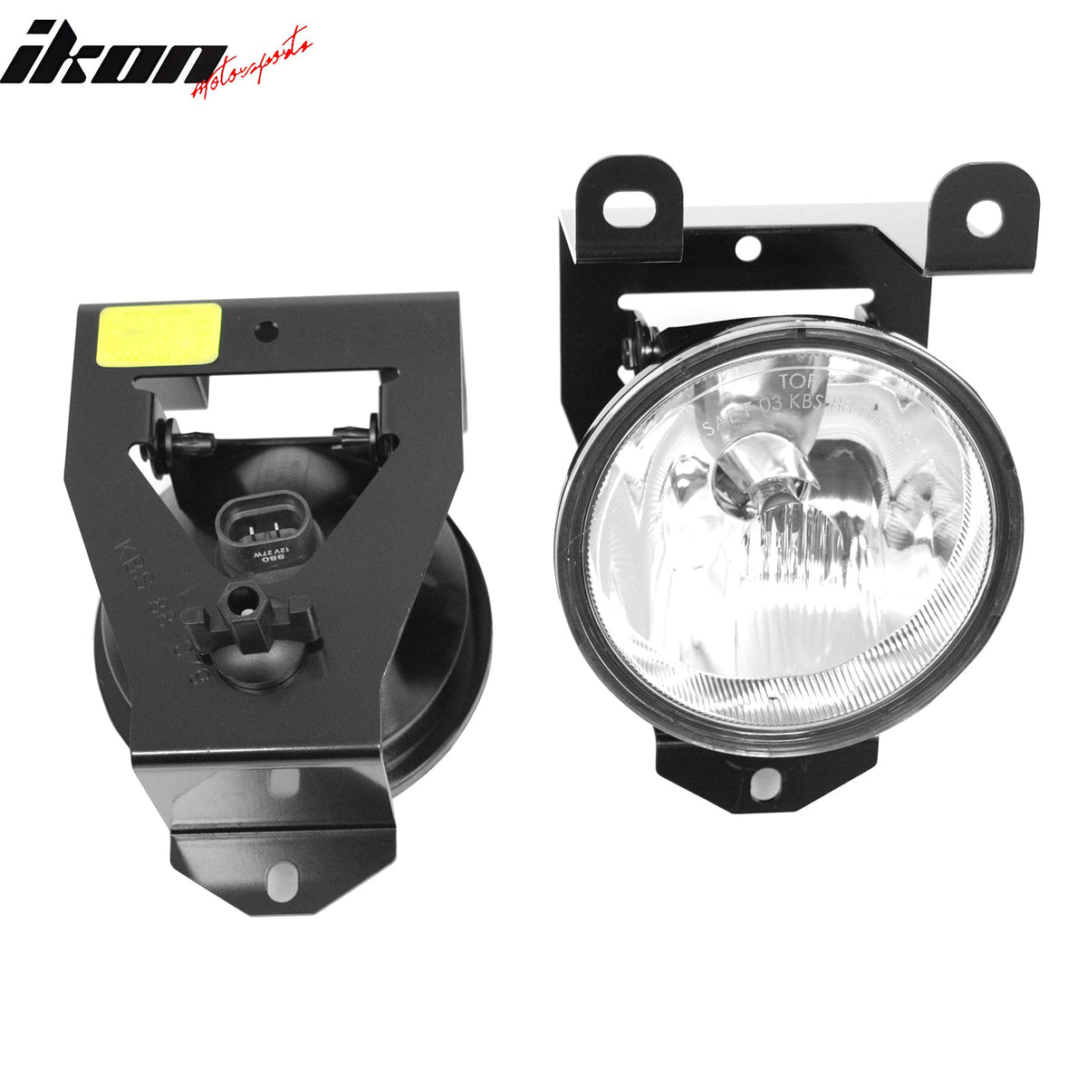2002-2006 GMC Sierra 1500 Denali Right Left RH LH Front Bumper Driving Fog Lights Lamps Assembly Replacement W/Black Housing Clear Lens 880 Bulb Type