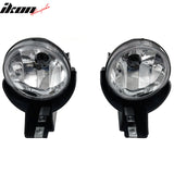 1997-2000 Dodge Dakota 2PCS Right Left RH LH Front Bumper Driving Fog Lights Lamps Assembly Replacement W/Wiring Harness Black Housing Clear Lens