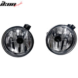 2001-2004 Dodge Dakota & 2001-2003 Durango RH LH Front Bumper Driving Fog Lights Lamps Assembly Replacement W/Wiring Harness Black Housing Clear Lens