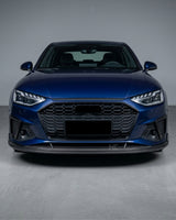 2020–2021 Audi A4 S-Line / S4 B9 Type 8W Sedan Front Bumper Lip Splitter Chin Spoiler – Carbon Fiber