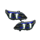 BMW 5 Series E60 Snake Eye LED Headlight Assembly with Dual-Color DRL 2003 - 2010