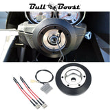 Rising Sun Infiniti G35 G37 Suede 3"Deep Dish Steering Wheel + Quick Release Short Hub Adapter