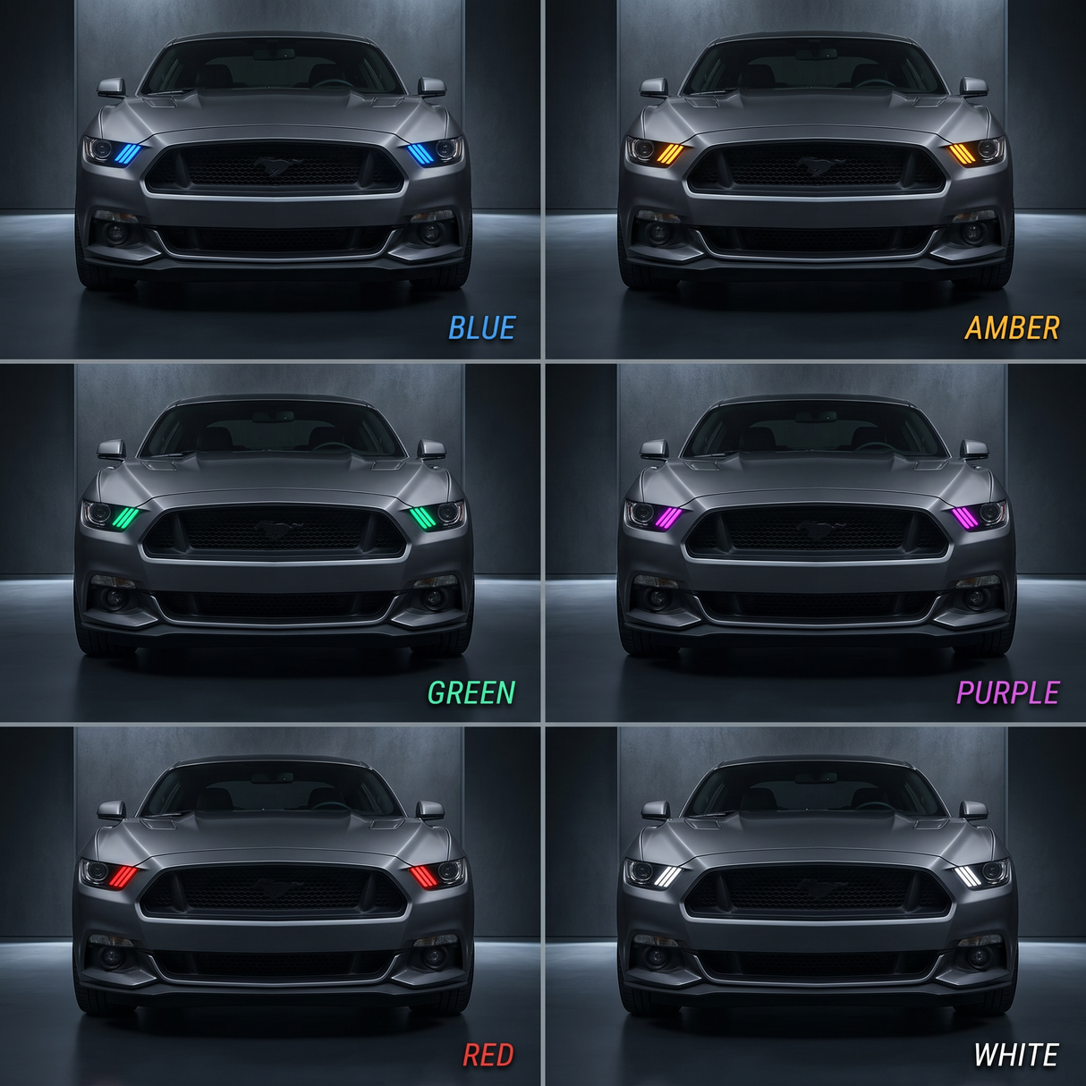 Ford Mustang Multicolor Flow Series DRL Boards (2015-2017)
