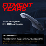 Exterior Door Handle Black Replacement for Dodge Dart (2013-2016) / Jeep Cherokee (2014-2025) OE Part # 1SZ26DX8AH, 1SZ26DX8AC, 1SZ26DX8AG | Front Left Driver Side w/ Keyhole